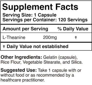 Theanine supplement facts